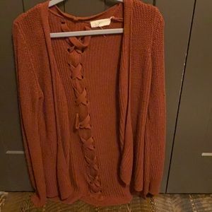 Cardigan with cross cross back